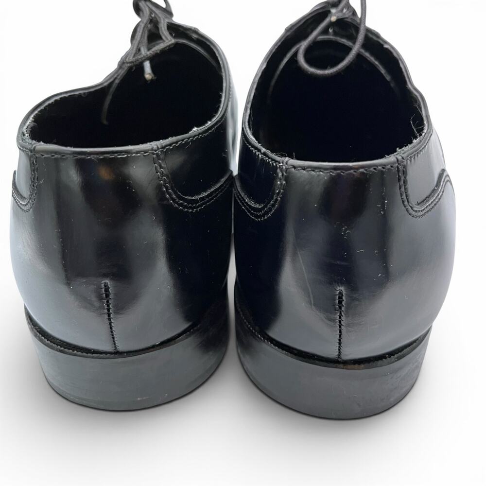 Florsheim Black Leather Cap Toe Oxford Shoes 11.5D Career Business Wedding Guest - Picture 4 of 5